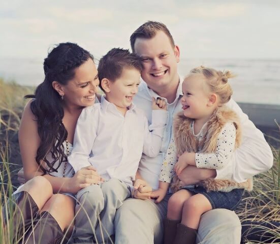 Pukekohe chiropractor Dr Chris Ramsay with his family